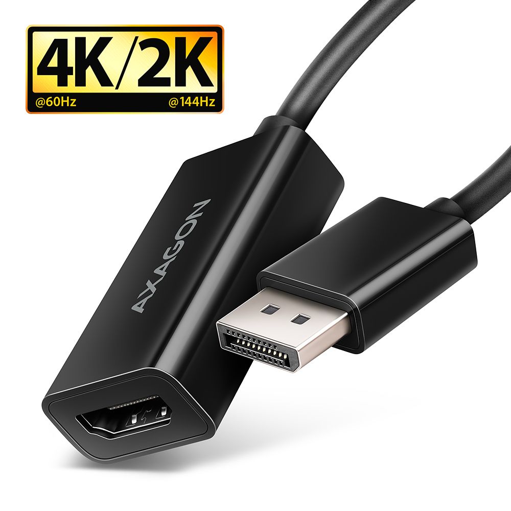 Kábel Axagon RVD-HI20N DP > HDMI adapter 4K/60Hz, 15cm