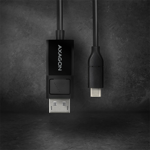 AXAGON RVC-DPC USB-C auf DisplayPort-Kabel, 1,8 m, 4K/60Hz - black