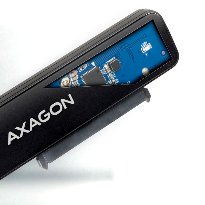 Átalakító AXAGON USB3.2 GEN1 to 2.5" Sata+táp Fekete