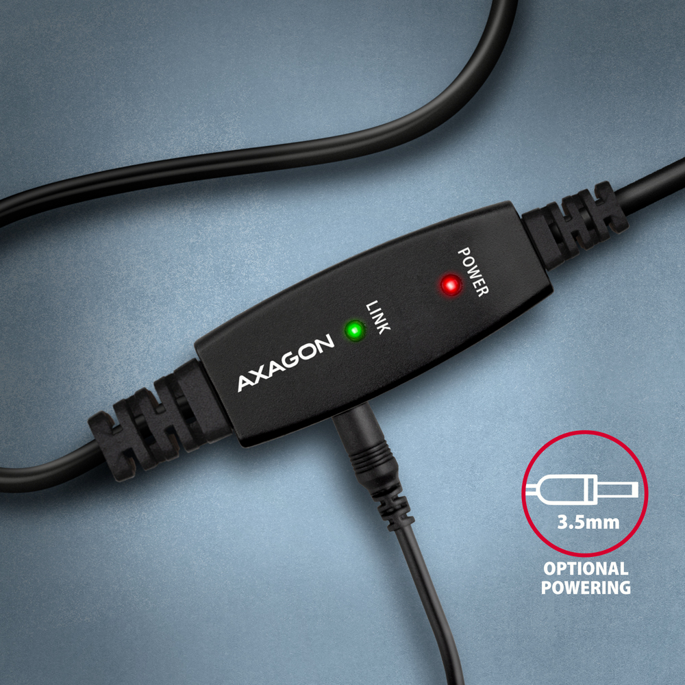 AXAGON ADR-210B USB 2.0 A-M -> B-M active connecting/repeater cable 10m