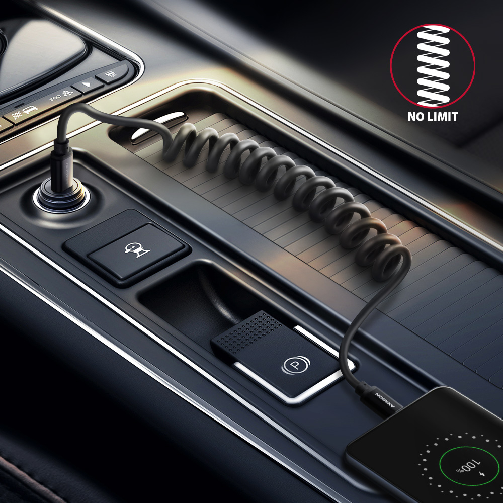 AXAGON BUCM-CM20TB Twister cable USB-C <-> USB-C, 1m, USB 2.0, 2.4A, ALU, PVC, Black