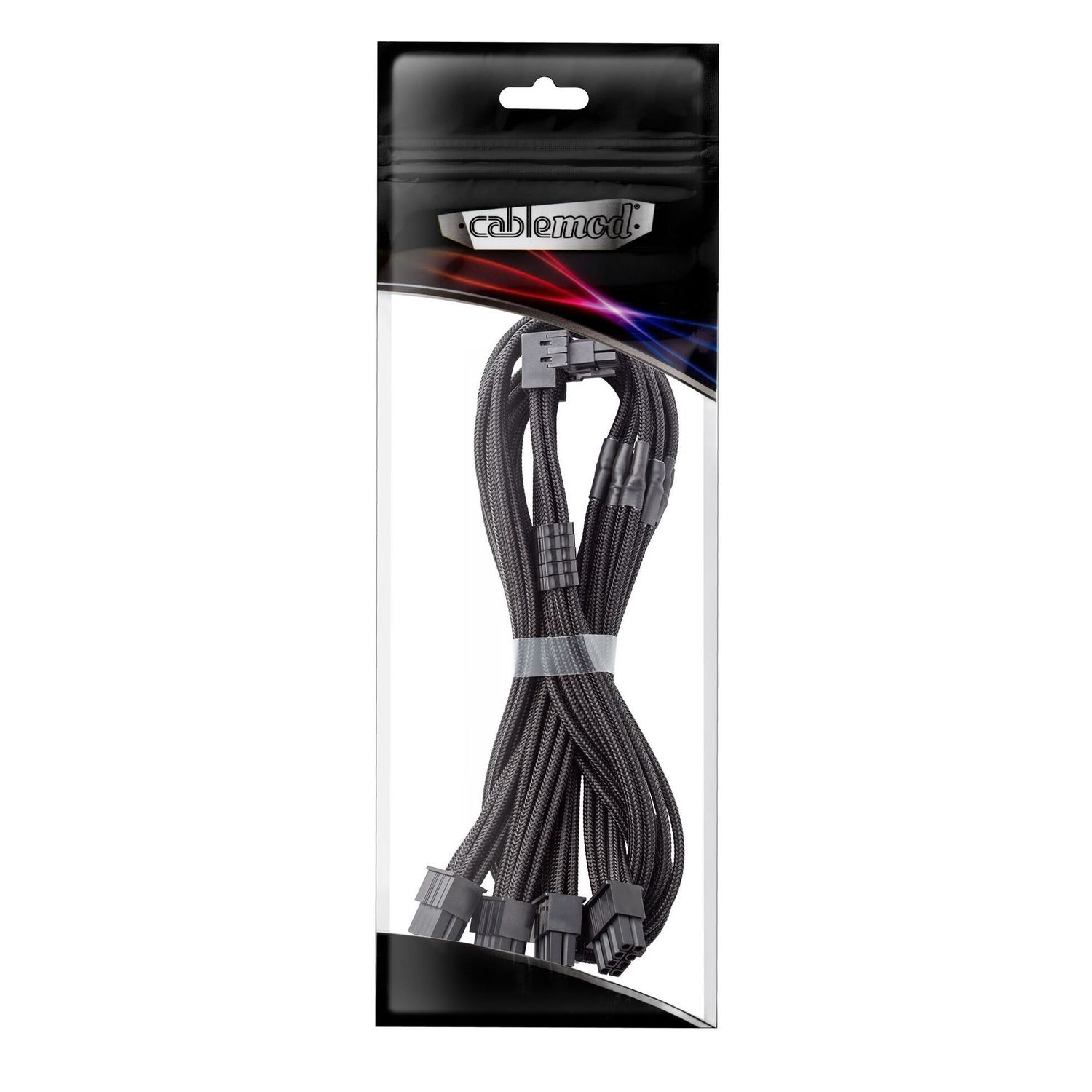 Adapterkábel Cablemod C-Series Pro - B Verzió, 90°, 16 pin - 4x 8 pin PCIe, Fekete