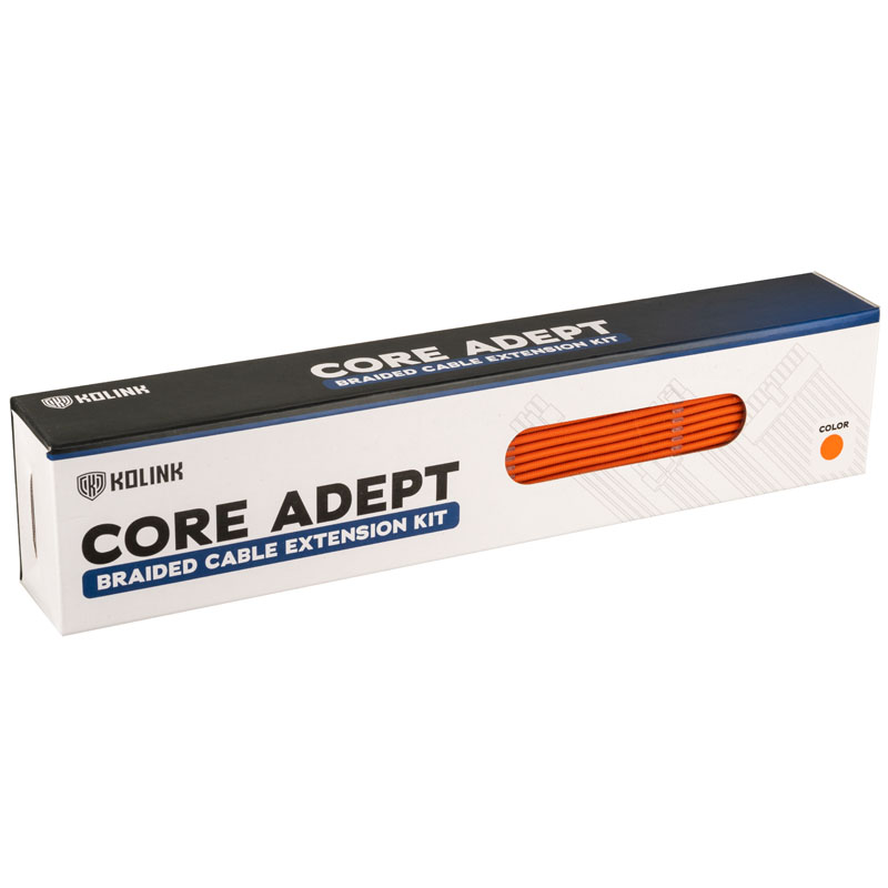 Kolink Core Adept Braided Cable Extension Kit - Orange