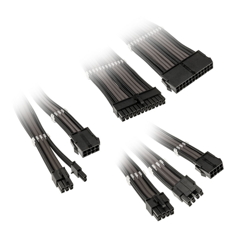 Kábel Modding Kolink Core Adept hosszabbító szett Fekete/Gunmetal