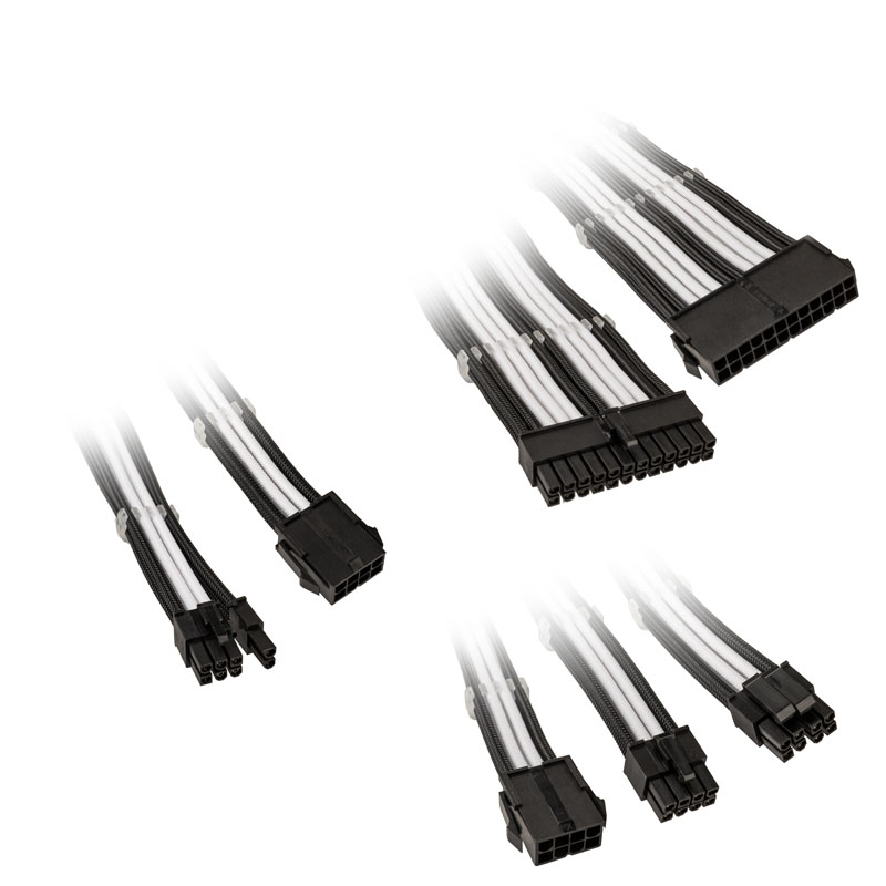 Kábel Modding Kolink Core Adept hosszabbító szett Fekete/Fehér