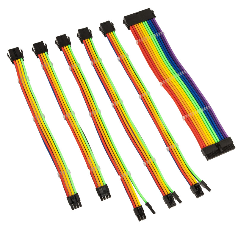 Kábel Modding Kolink Core Adept hosszabbító szett Rainbow