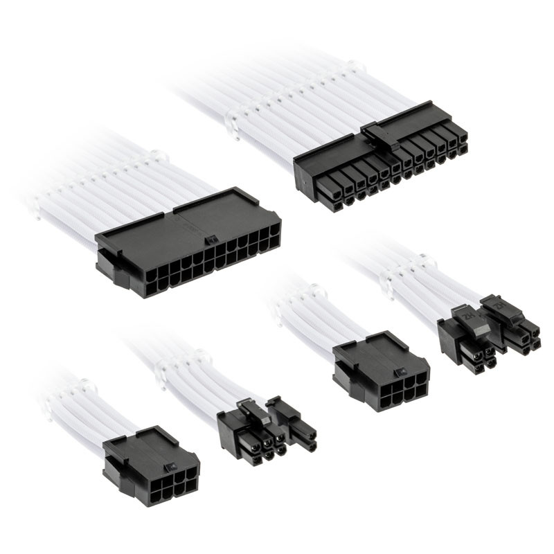 Kábel Modding Kolink Core Standard fonott hosszabbító kit - Brilliant White