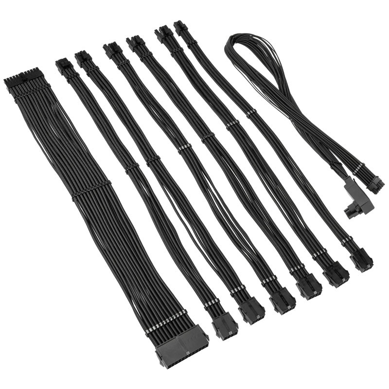 Kolink Core Pro Braided Cable Extension Kit 12V-2x6 Type 2 - Jet Black