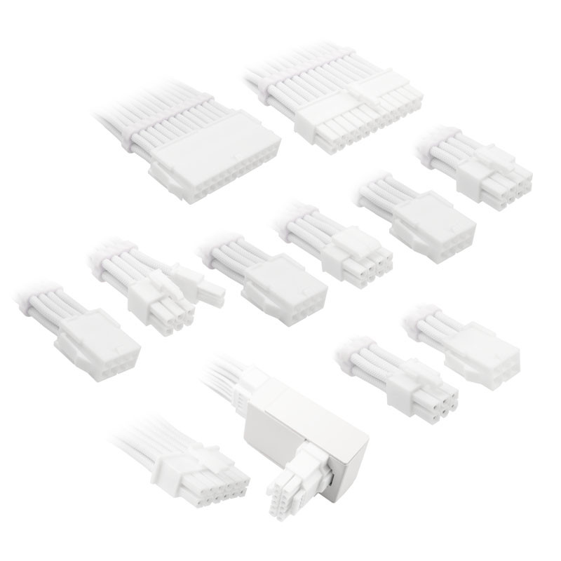 Kolink Core Pro Braided Cable Extension Kit 12V-2x6 Type 1 - White