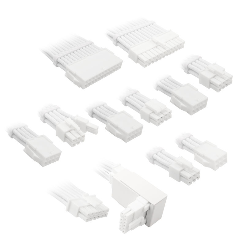 Kábel Kolink Core Pro fonott kábelhosszabbító kit 12V-2x6 Type 2 - Brilliant White