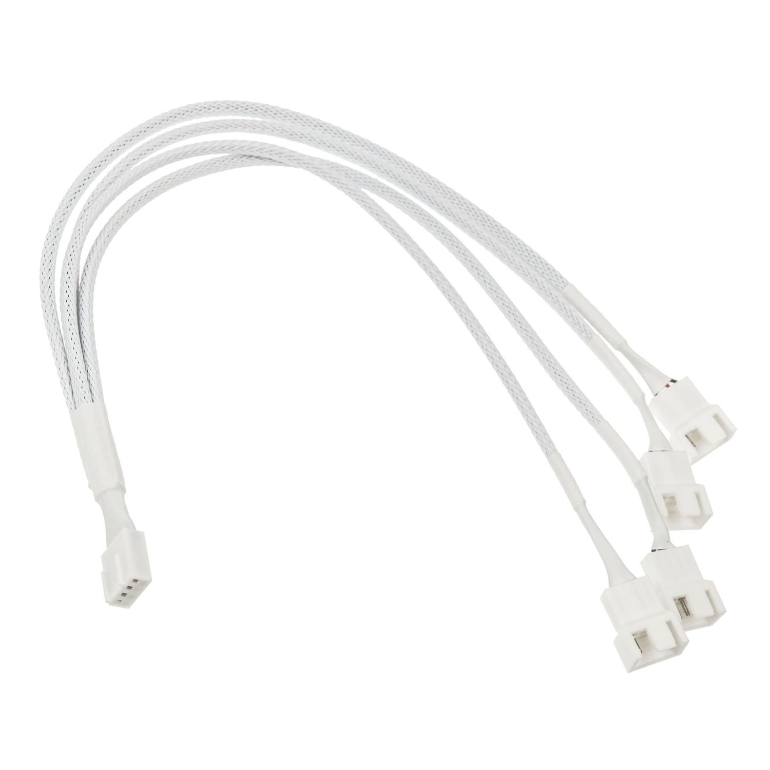 Kolink 1-4 PWM Fan Splitter Cable - 35cm, braided, white