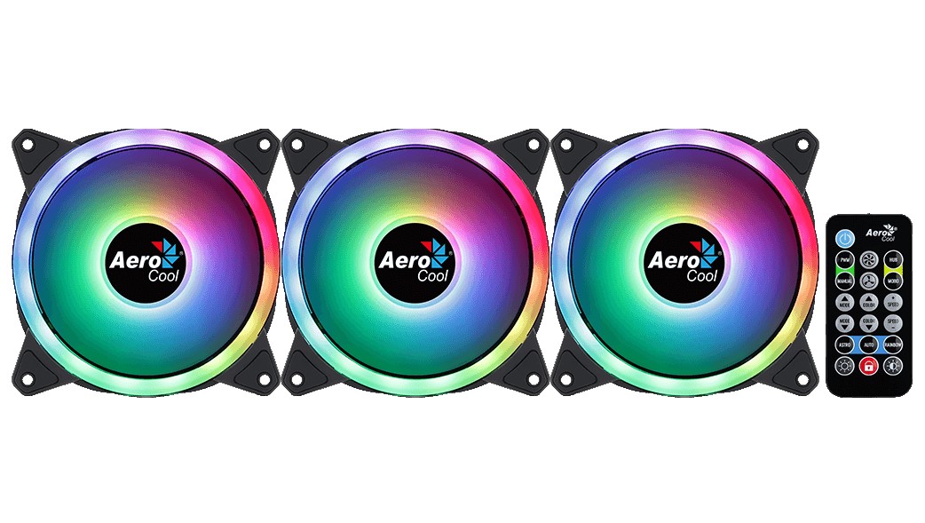 Ventilátor Aerocool Duo 12 Pro 3x 12cm ARGB LED + Vezérlő