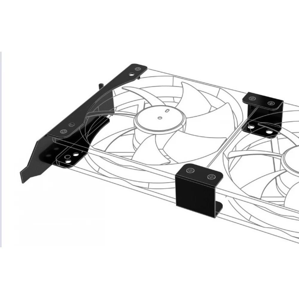 Akasa PCI Slot Bracket for Mounting One/Two 120mm Fans