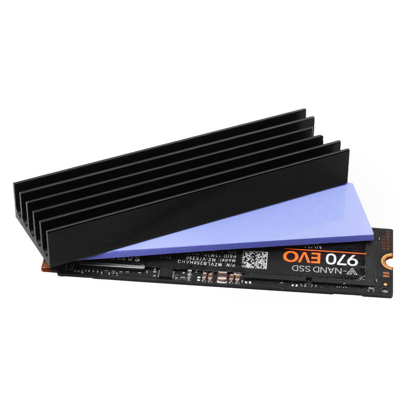 SSD hűtő Axagon M.2 2280 NVMe 10mm hűtőborda fekete
