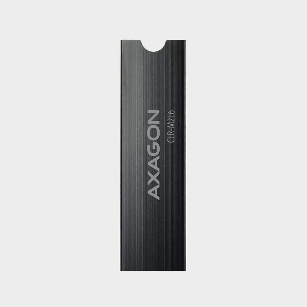 SSD hűtő Axagon M.2 2280 NVMe, M.2 SATA 6mm hűtőborda fekete