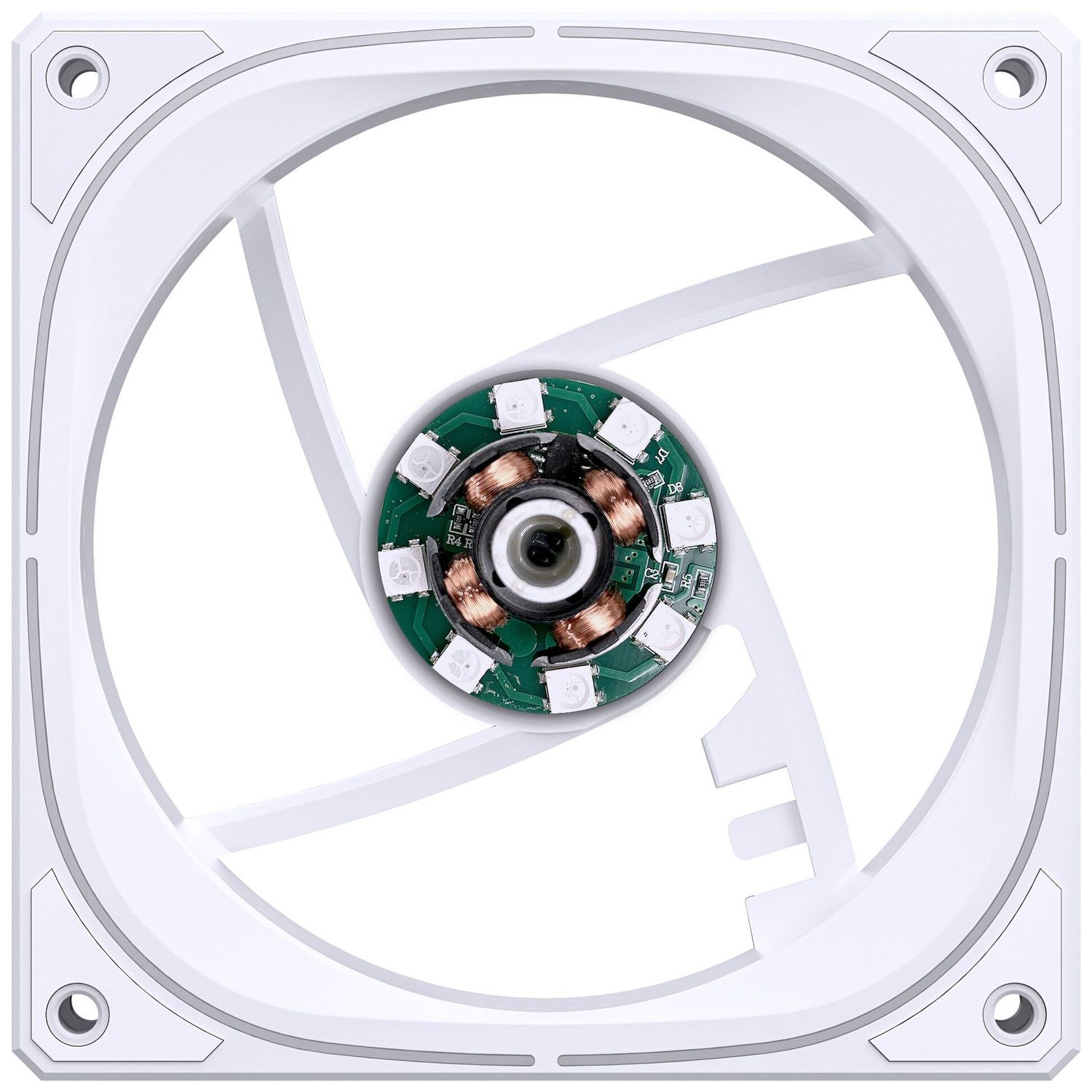 Ventilátor Jonsbo FR-505, 12cm, ARGB 5V 3PIN, fordított légáramlás- fehér