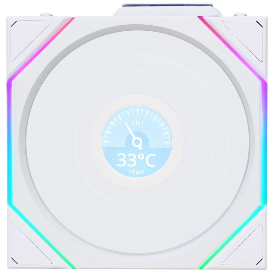 Lian Li UNI FAN TL-LCD Wireless Reverse Blade fan - 120mm, white