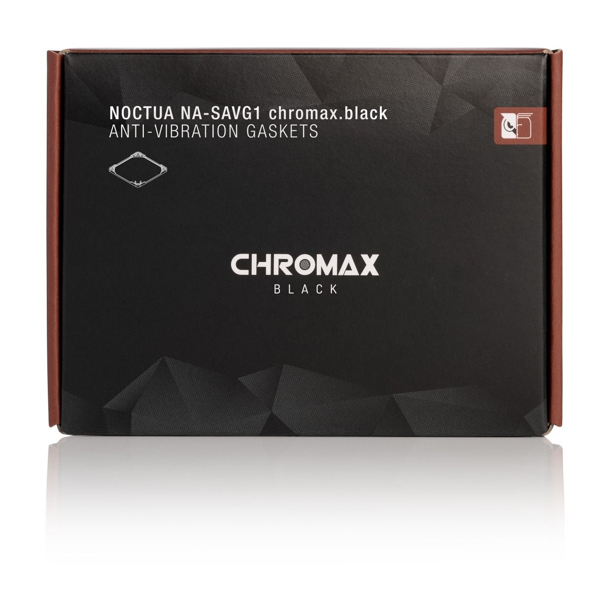 Ventilátor kiegészítő NOCTUA NA-SAVG1 chromax.black vibráció csökkentő 12cm