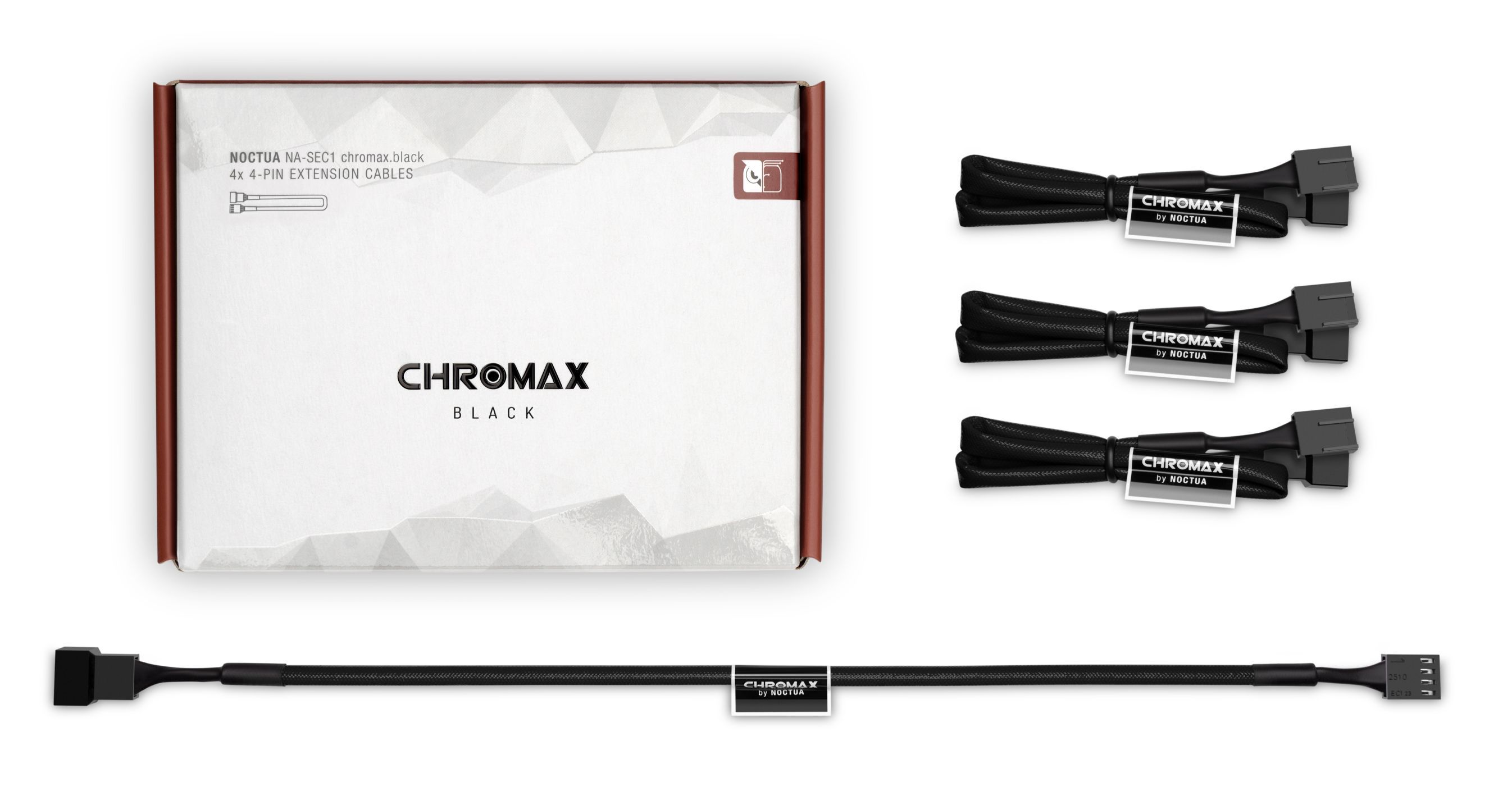 Ventilátor kiegészítő NA-SEC1 chromax.black 3pin/4pin hosszabbító 30cm