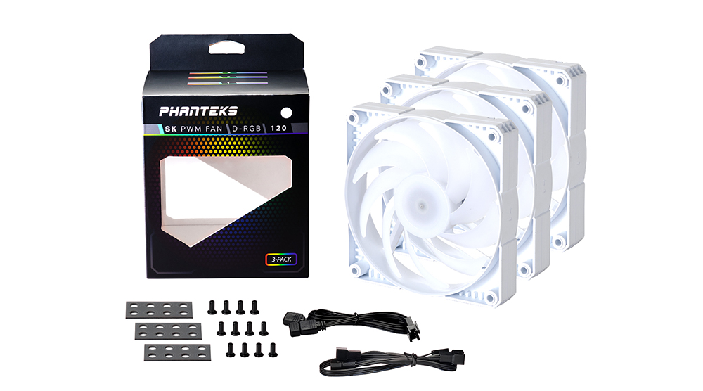 Ventilátor PHANTEKS SK 120 PWM D-RGB 12cm Fehér 3db-os