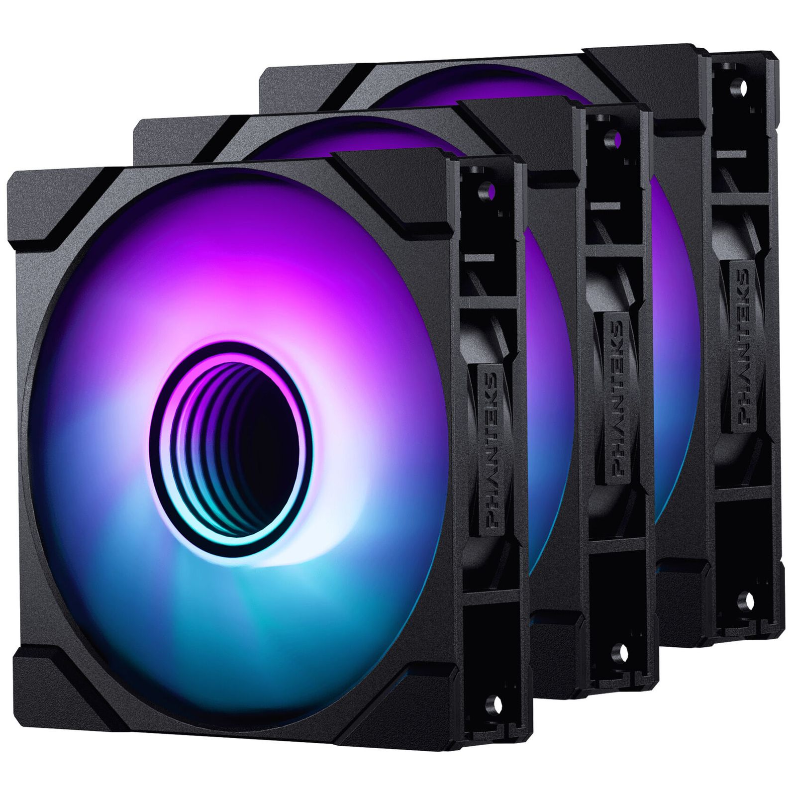 PHANTEKS M25 Gen2 PWM D-RGB fan, 3er Pack - 120mm, black