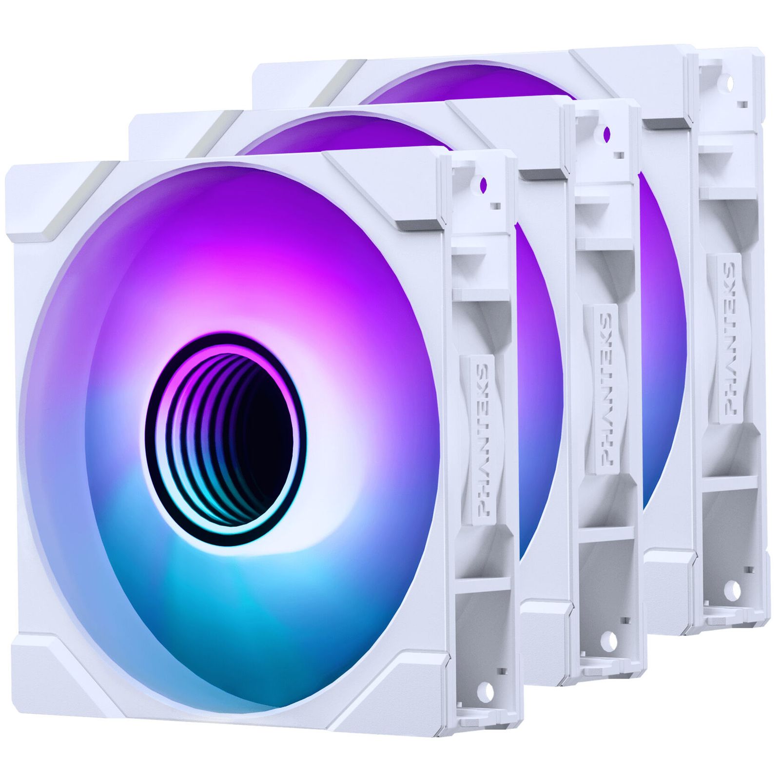 PHANTEKS M25 Gen2 PWM D-RGB fan, 3er Pack - 120mm, white