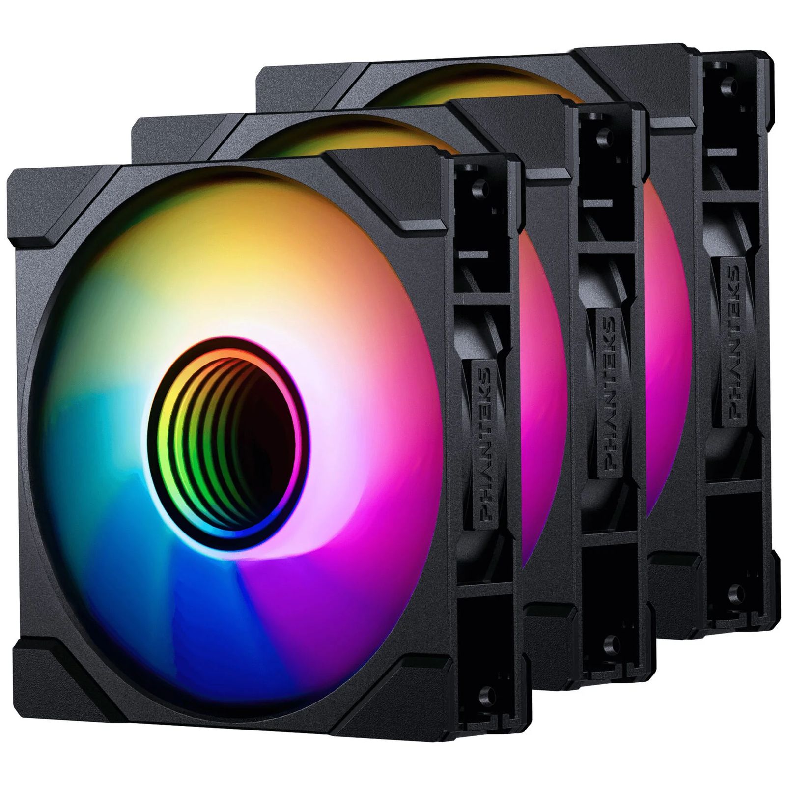 PHANTEKS M25 Gen2 PWM Reverse Airflow D-RGB fan, 3er Pack - 120mm, black