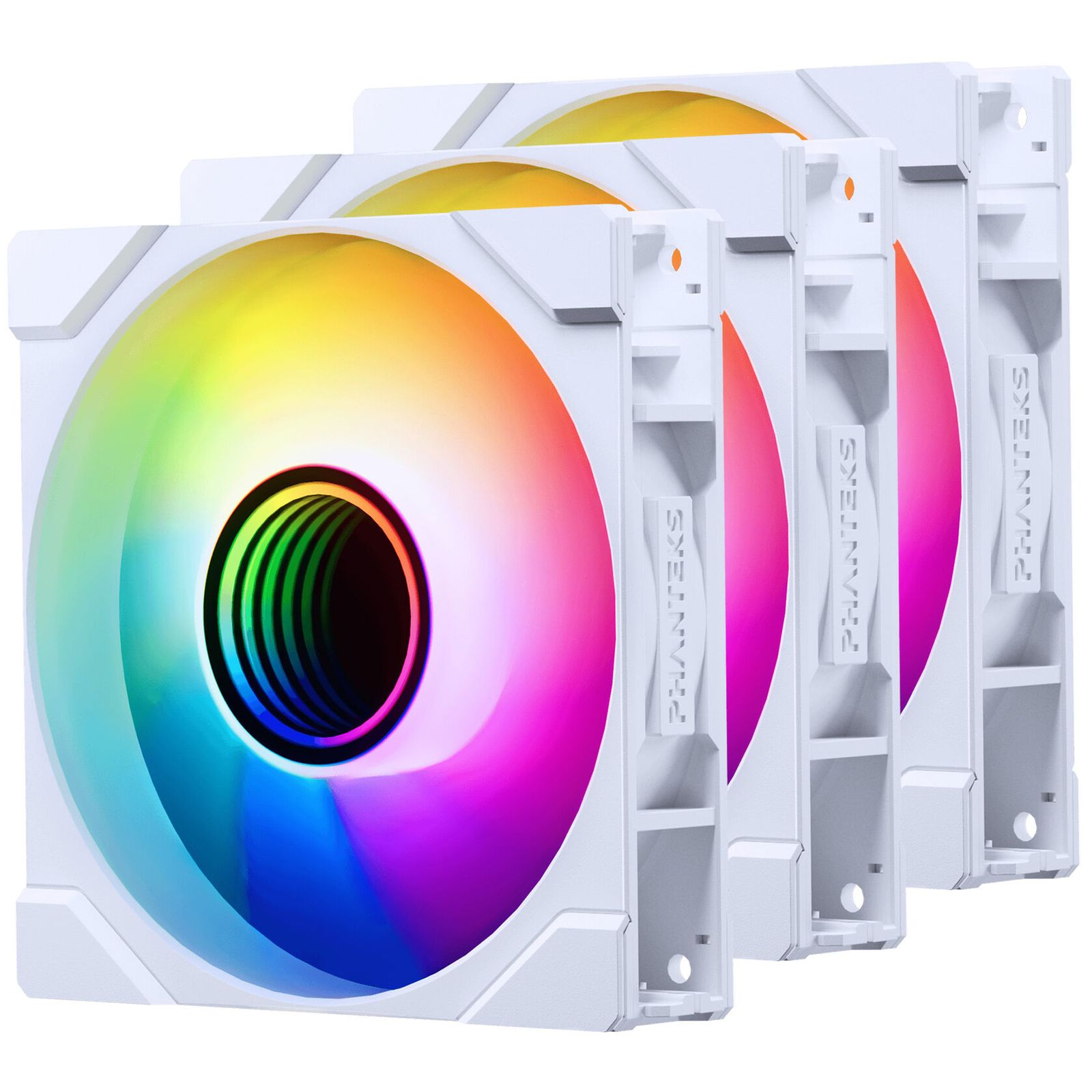 PHANTEKS M25 Gen2 PWM Reverse Airflow D-RGB fan, 3er Pack - 120mm, white