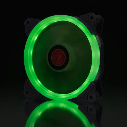 Ventilátor RAIJINTEK IRIS 12 PWM 12cm Zöld LED
