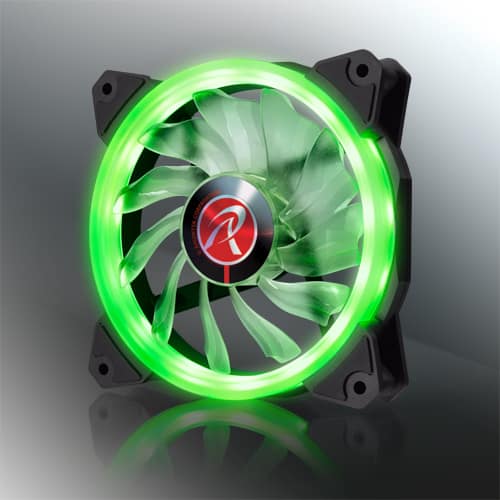 Ventilátor RAIJINTEK IRIS 12 PWM 12cm Zöld LED