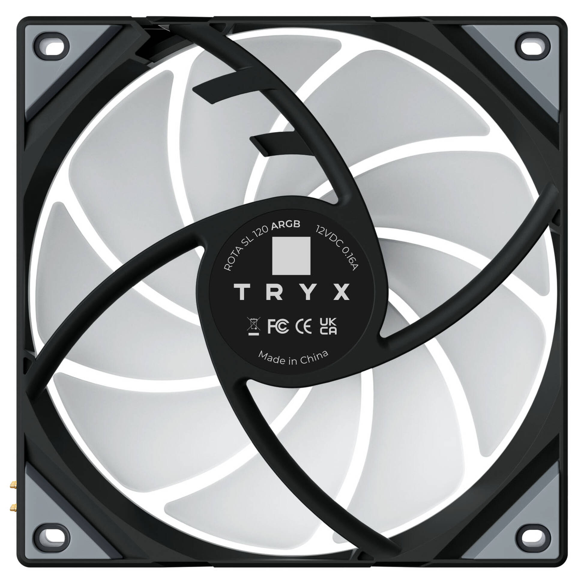 Ventilátor TRYX ROTA SL ARGB - 120 mm, 3darabos, fekete