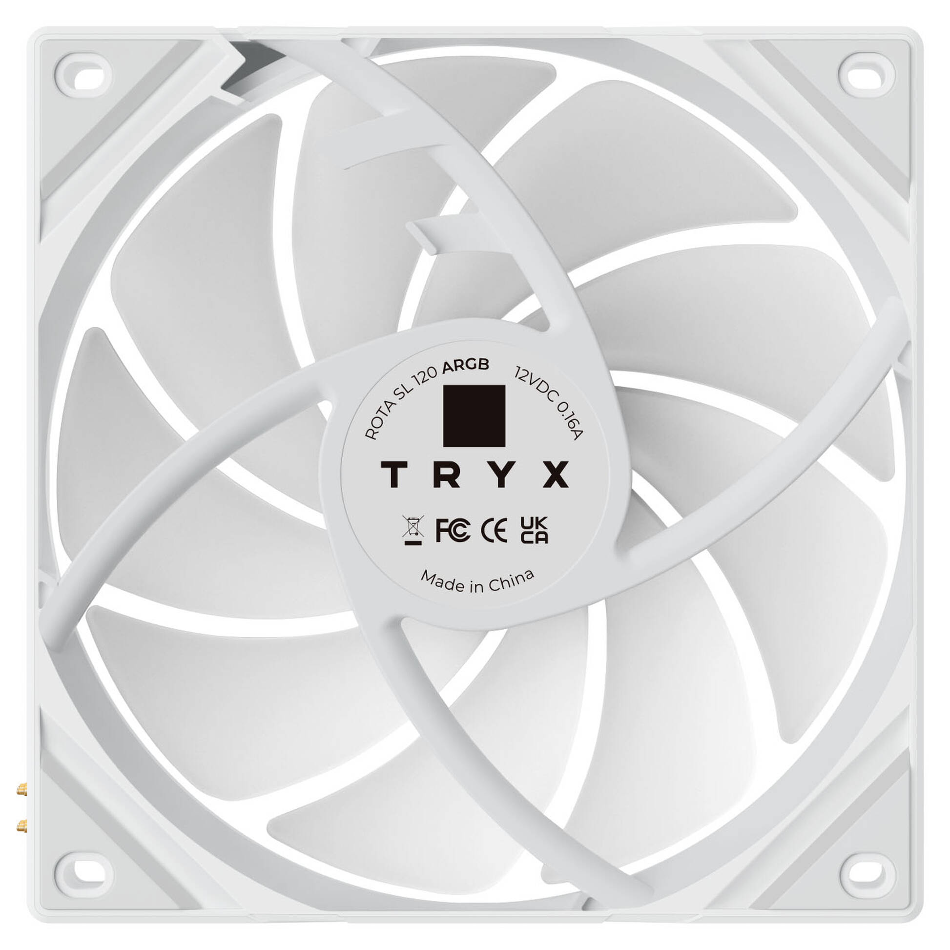 Ventilátor TRYX ROTA SL ARGB - 120 mm, 3darabos, fehér