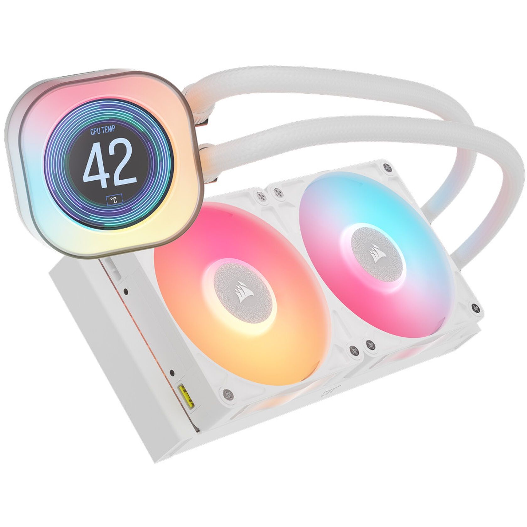 Corsair iCUE LINK Titan 240 RX LCD RGB AIO - 240 mm, white