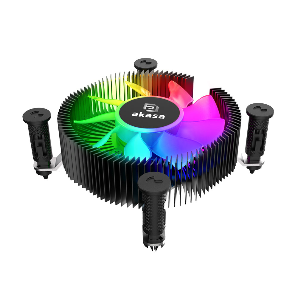 Akasa SOHO H4, Premium CPU cooler,4 Heatpipes,aRGB fan,Black fins 120 mm