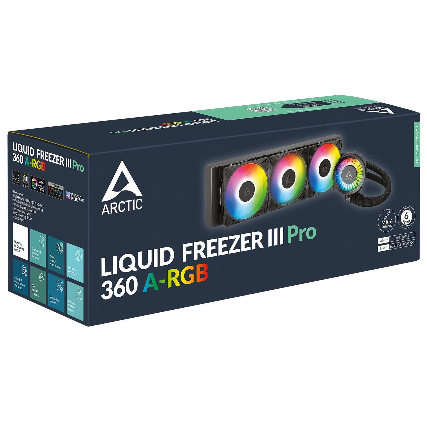 Arctic Liquid Freezer III Pro A-RGB 360 AiO Water Cooling System - 360mm, Black