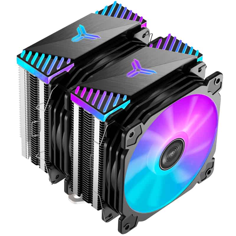 Jonsbo CR-2000 GT CPU-Cooler - black, A-RGB-LED - 2x 120mm