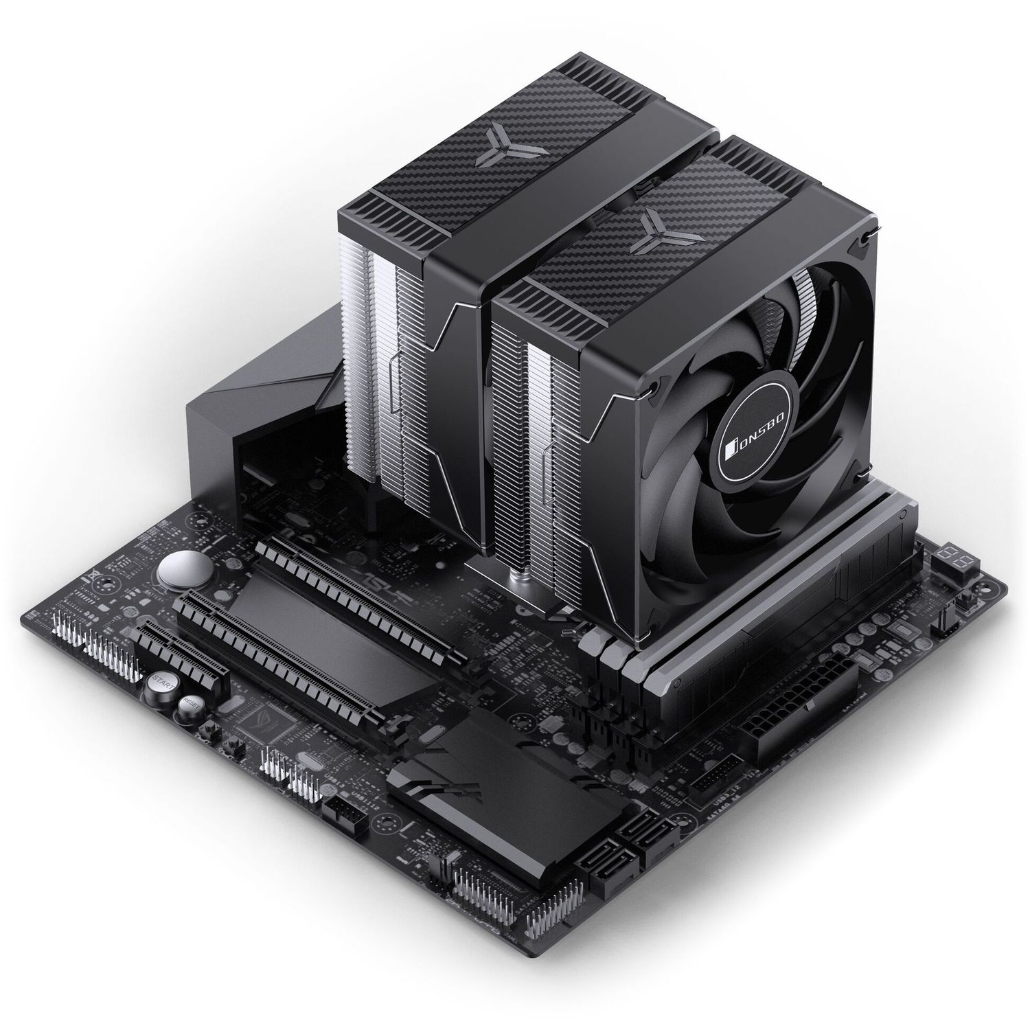 Jonsbo CR-3000E CPU cooler, dual tower, 260W TDP - black, 120mm