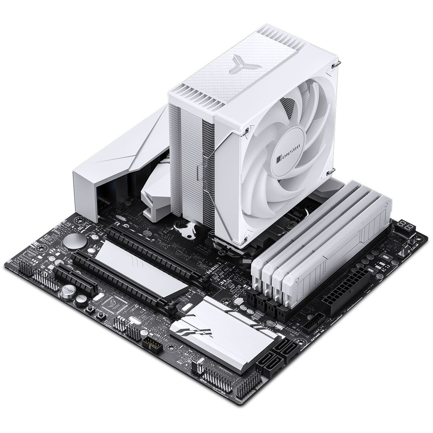 Processzor hűtő Jonsbo CR-1000MAX CPU hűtő, 120 mm, ARGB - Fehér