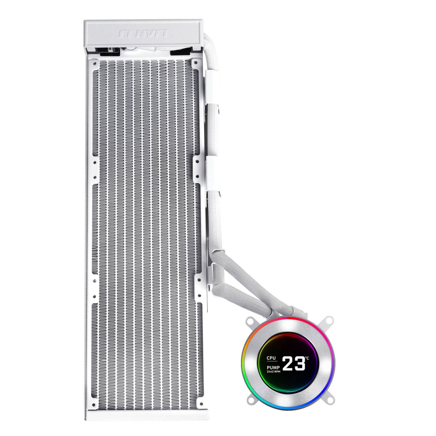 Lian Li HYDROSHIFT II LCD-C 360N Fanless ARGB AiO CPU Cooler - White