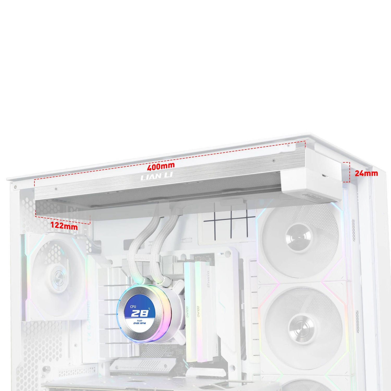 Lian Li HYDROSHIFT II LCD-C 360N Fanless ARGB AiO CPU Cooler - White
