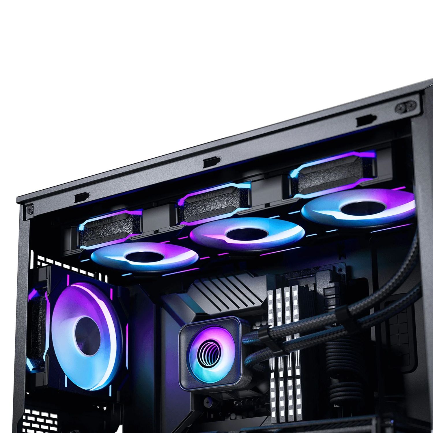 Processzor hűtő AIO PHANTEKS Glacier One 360D30 DRGB AIO, X2 Cap, fekete
