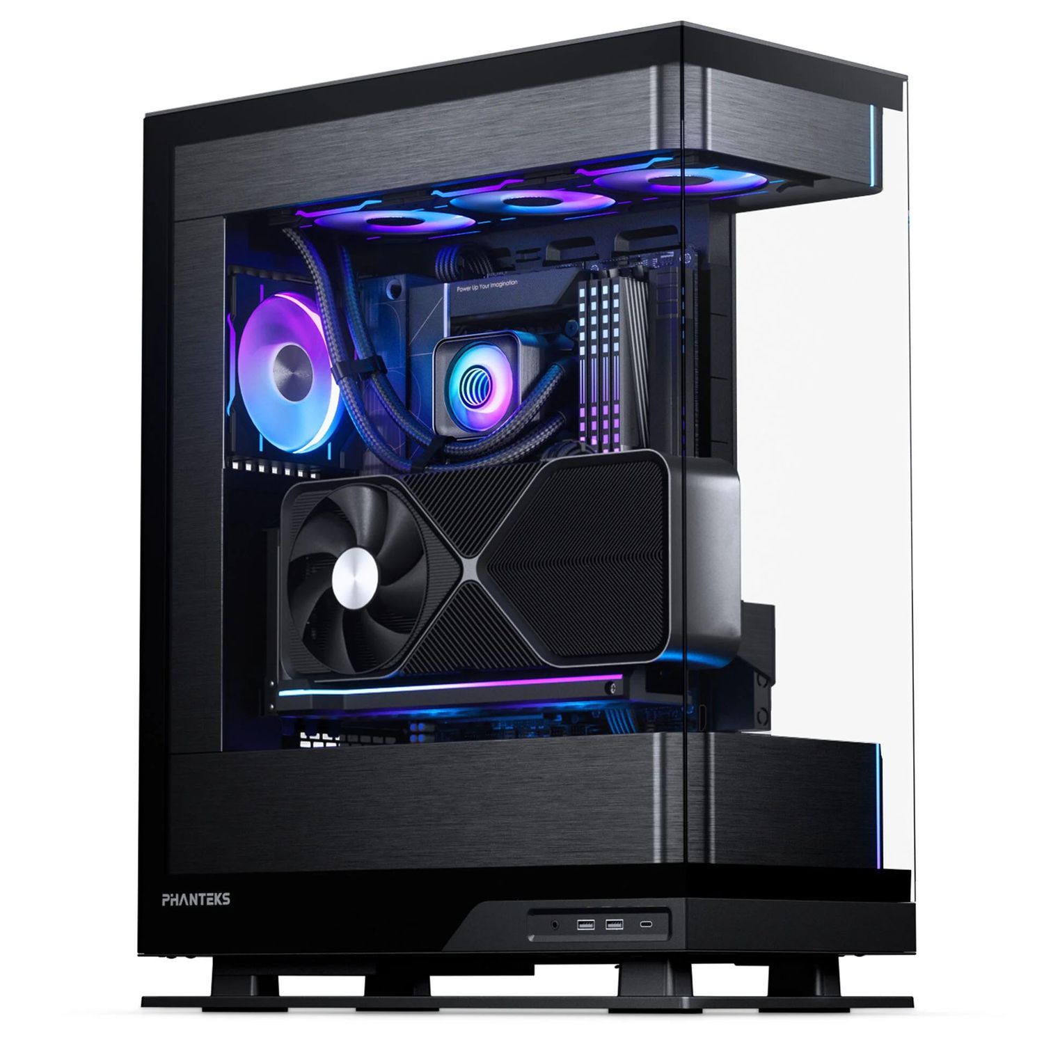 Processzor hűtő AIO PHANTEKS Glacier One 360D30 DRGB AIO, X2 Cap, fekete