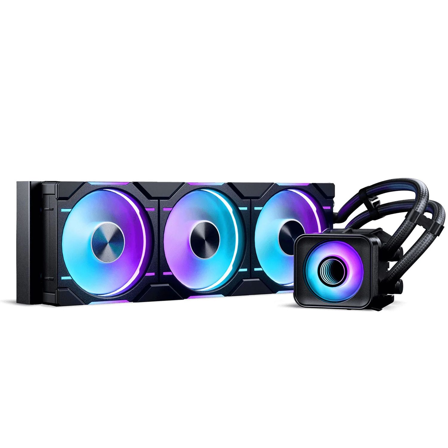 Processzor hűtő AIO PHANTEKS Glacier One 360D30 DRGB AIO, X2 Cap, fekete