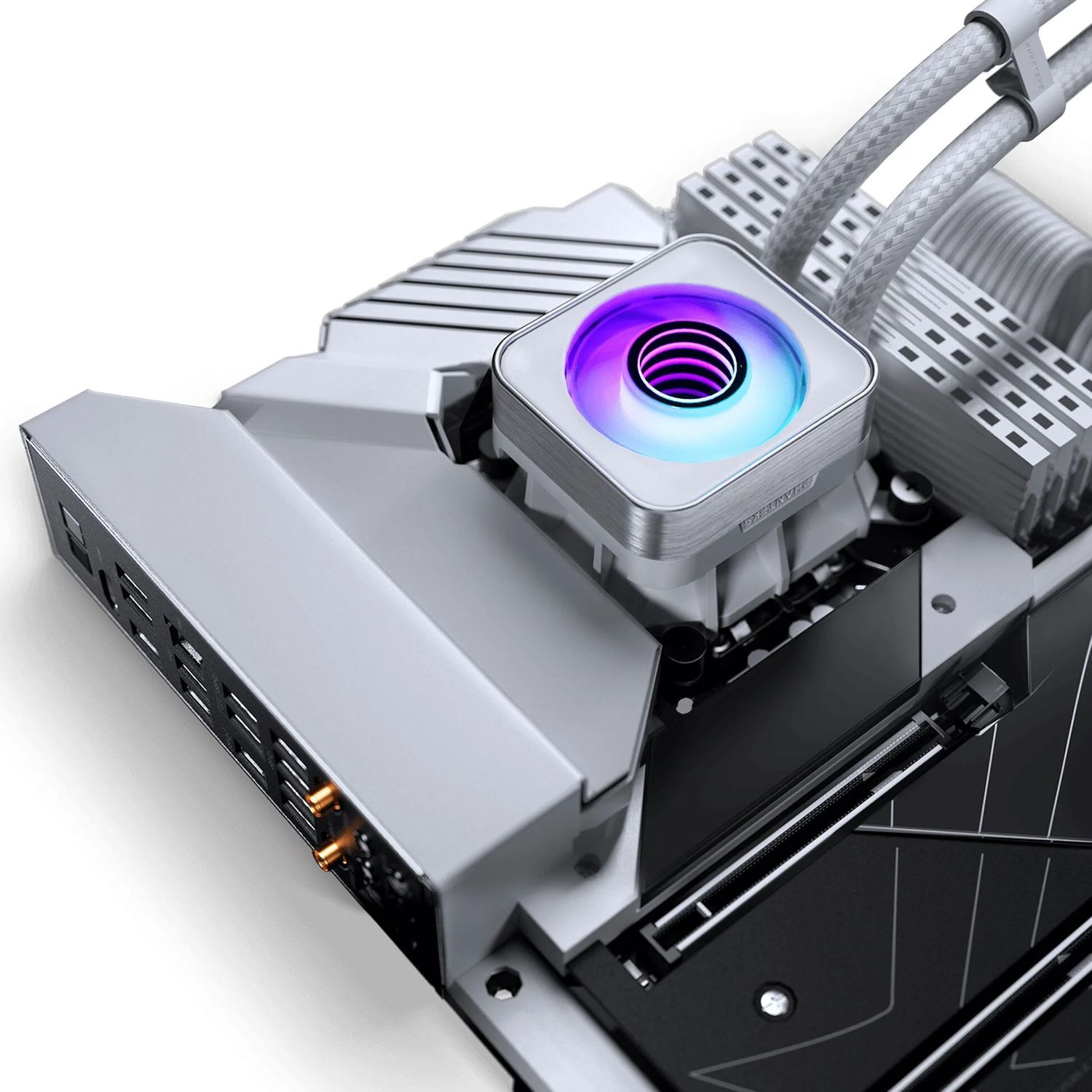 Processzor hűtő AIO PHANTEKS Glacier One 360D30 DRGB AIO, X2 Cap, fehér
