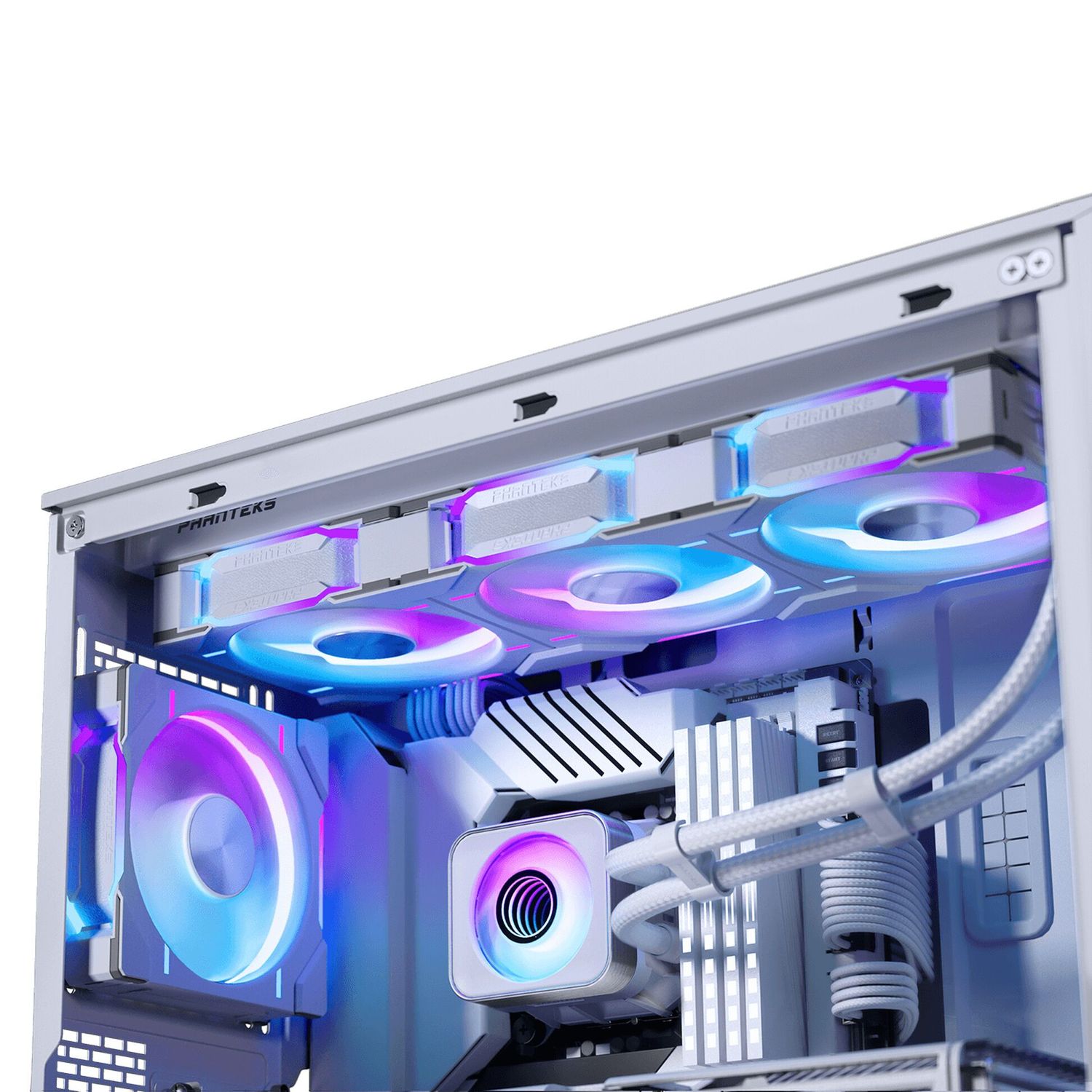 Processzor hűtő AIO PHANTEKS Glacier One 360D30 DRGB AIO, X2 Cap, fehér