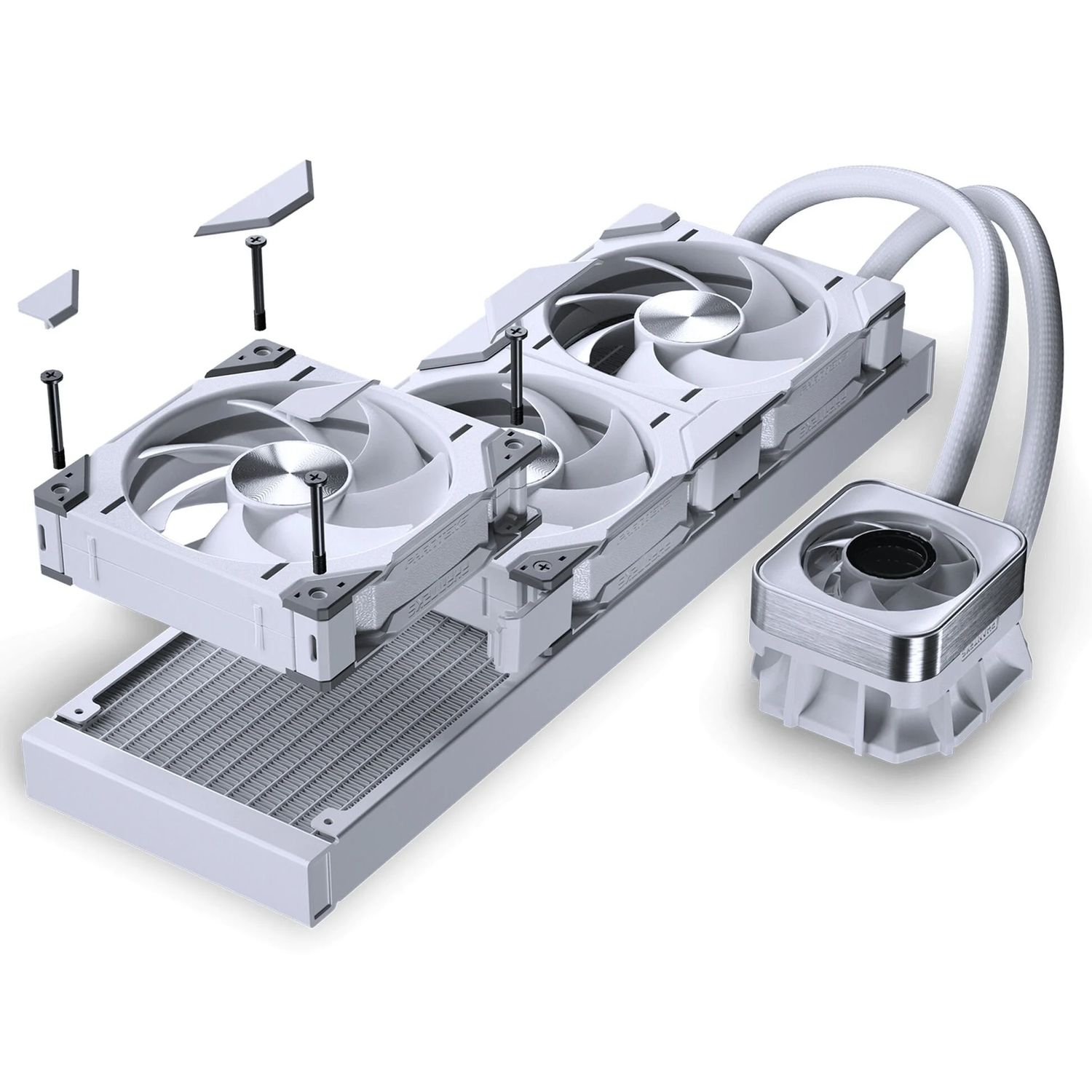 Processzor hűtő AIO PHANTEKS Glacier One 360D30 DRGB AIO, X2 Cap, fehér