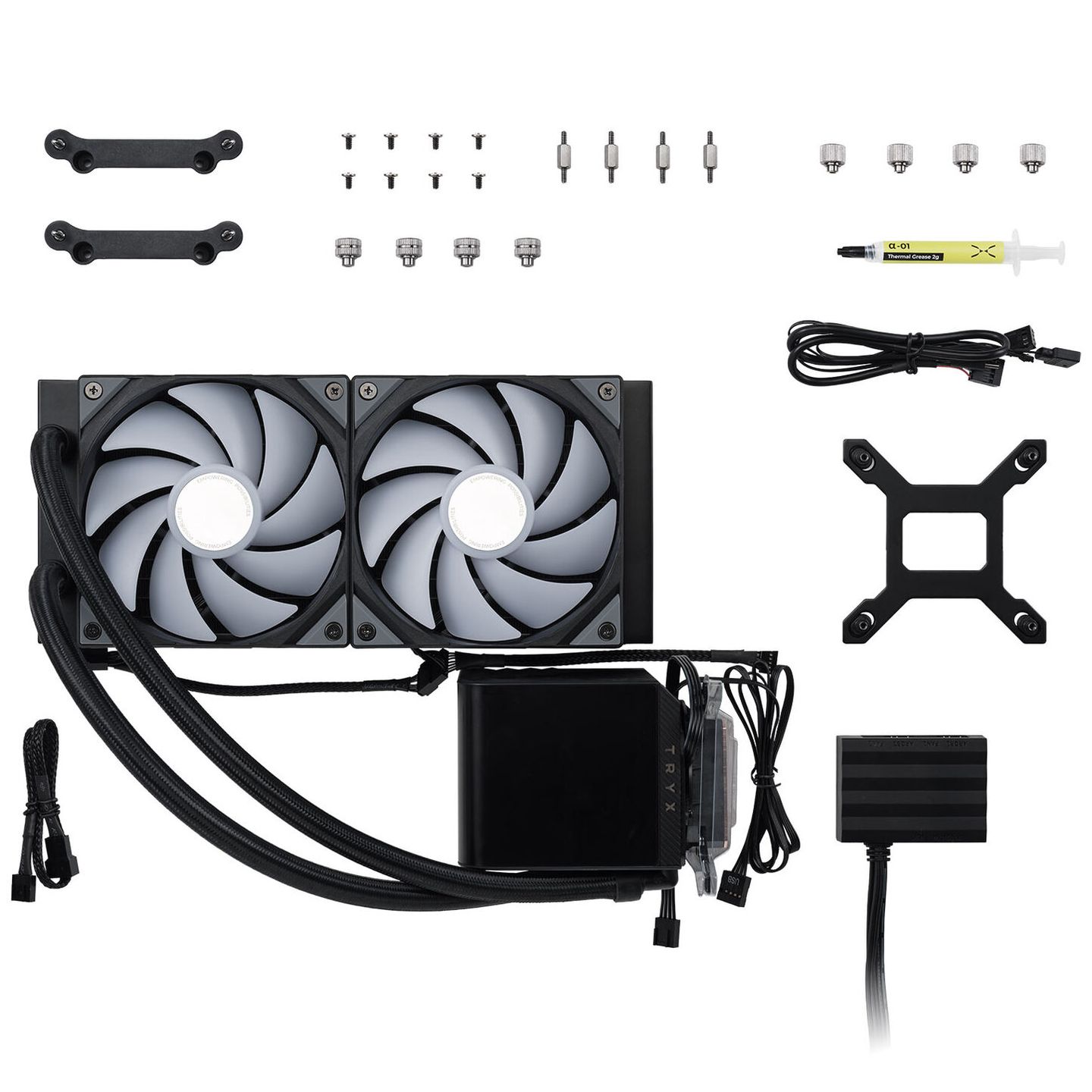 TRYX PANORAMA AIO CPU cooler, ARGB - 240 mm, black