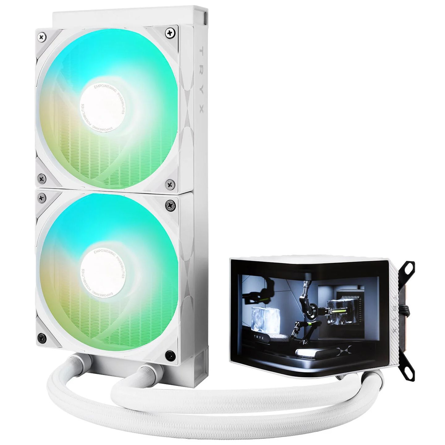 TRYX PANORAMA AIO CPU cooler, ARGB - 240 mm, white