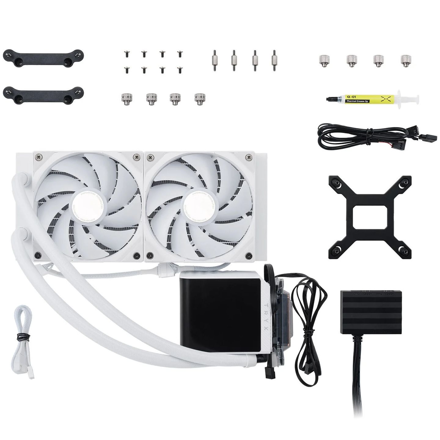 TRYX PANORAMA AIO CPU cooler, ARGB - 240 mm, white