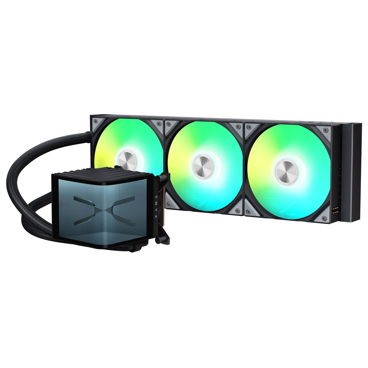 TRYX PANORAMA AIO CPU hűtő, ARGB - 360 mm, fekete